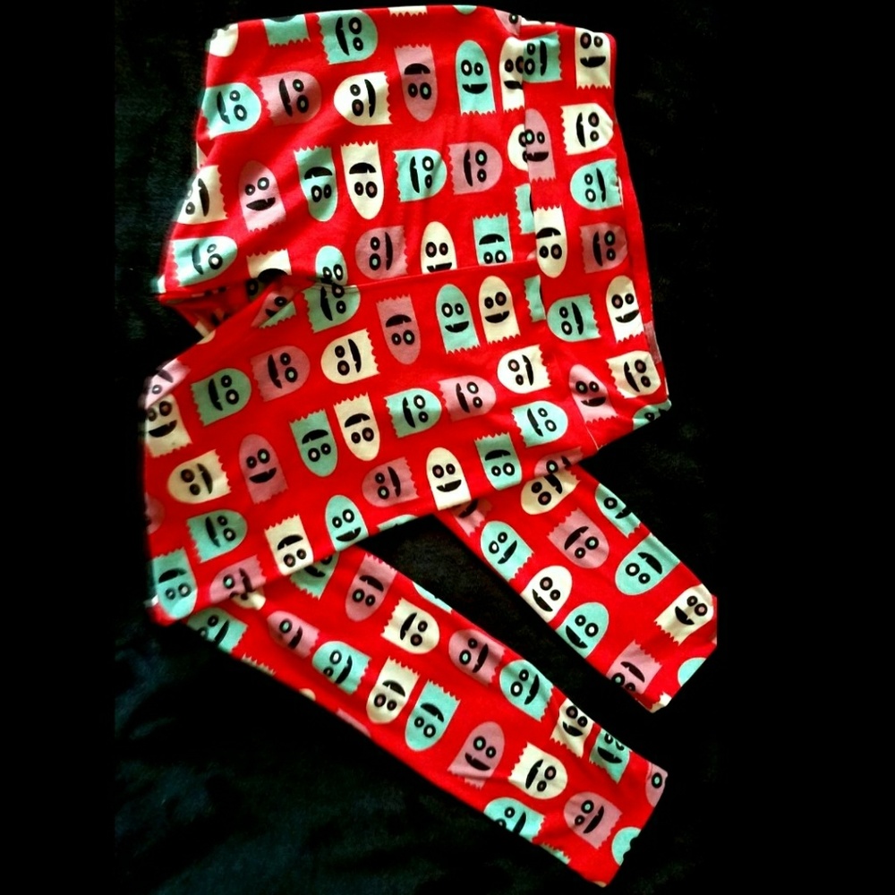 Pac man LuLaRoe leggings OS pacman ghost red